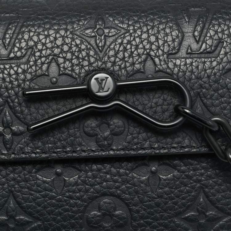 مملوكة مسبقًا Louis Vuitton Steamer Black Monogram Taurillon Leather Wearable Wallet