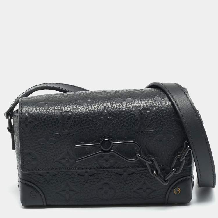 مملوكة مسبقًا Louis Vuitton Steamer Black Monogram Taurillon Leather Wearable Wallet