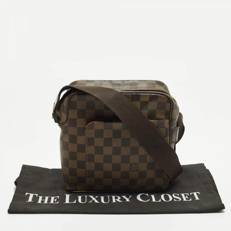 Pre Owned Louis Vuitton Olav PM Damier Ebene Canvas Messenger Bag