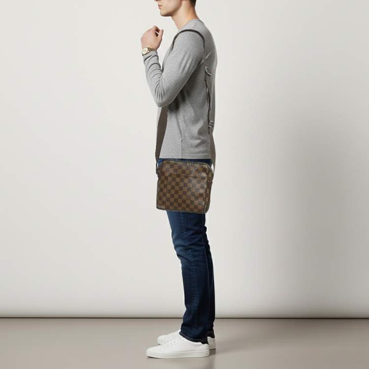 Pre Owned Louis Vuitton Olav PM Damier Ebene Canvas Messenger Bag