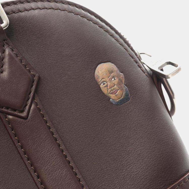 Pre Owned Louis Vuitton Alma Henry Taylor 25 Brown Multicolor Leather Top Handle Bag