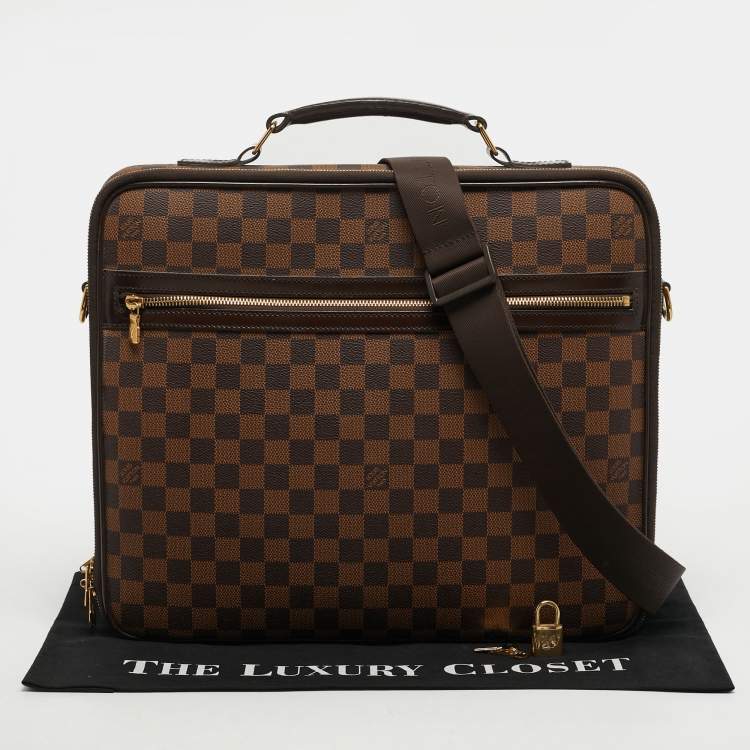 Pre Owned Louis Vuitton Sabana NM Damier Ebene Canvas Document Case Bag
