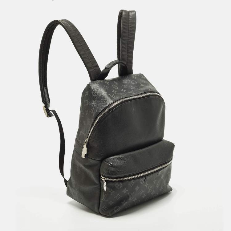 Pre Owned Louis Vuitton Discovery MM Monogram Eclipse Canvas and Taiga Leather Backpack
