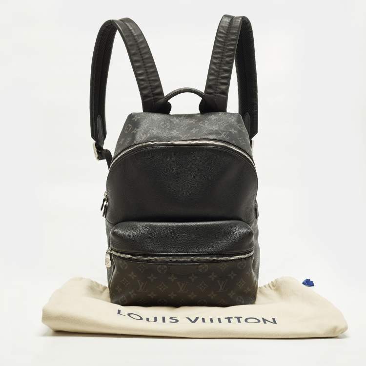 Pre Owned Louis Vuitton Discovery MM Monogram Eclipse Canvas and Taiga Leather Backpack