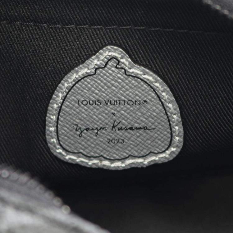 Pre Owned Louis Vuitton Lv X Yk Mini Soft Trunk Monogram Eclipse Shoulder Bag In Coated Canvas And Leather Black