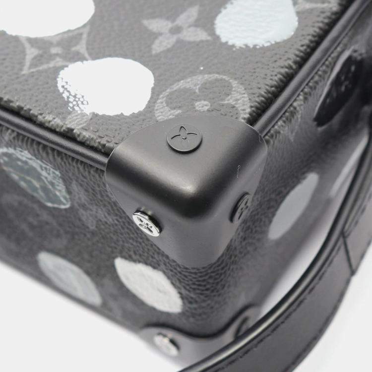 Pre Owned Louis Vuitton Lv X Yk Mini Soft Trunk Monogram Eclipse Shoulder Bag In Coated Canvas And Leather Black