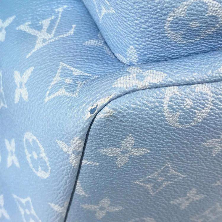 Pre Owned Louis Vuitton Monogram Clouds Multi-Pocket Backpack Leather Blue
