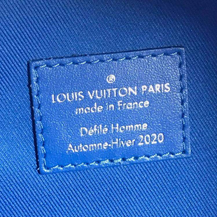 Pre Owned Louis Vuitton Monogram Clouds Multi-Pocket Backpack Leather Blue