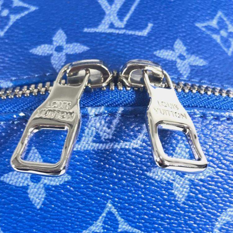 Pre Owned Louis Vuitton Monogram Clouds Multi-Pocket Backpack Leather Blue