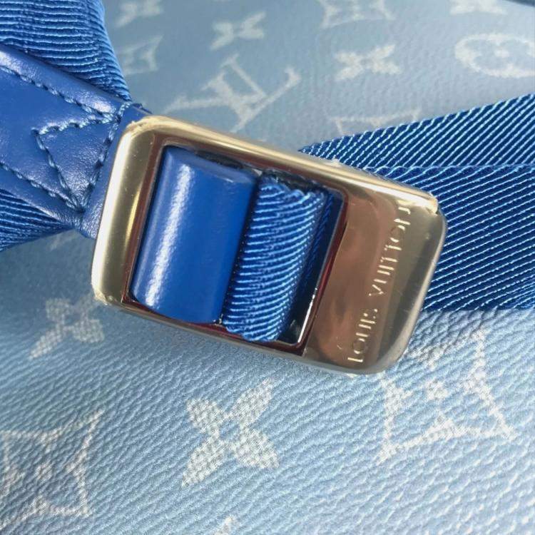 Pre Owned Louis Vuitton Monogram Clouds Multi-Pocket Backpack Leather Blue