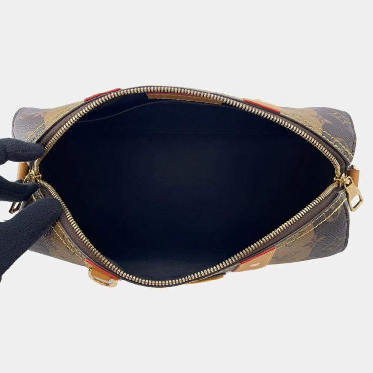 Pre Owned Louis Vuitton Monogram Stripe City Keepall Shoulder Bag