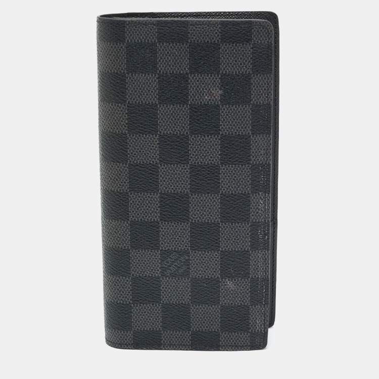 Pre Owned Louis Vuitton Brazza Damier Graphite Canvas Wallet