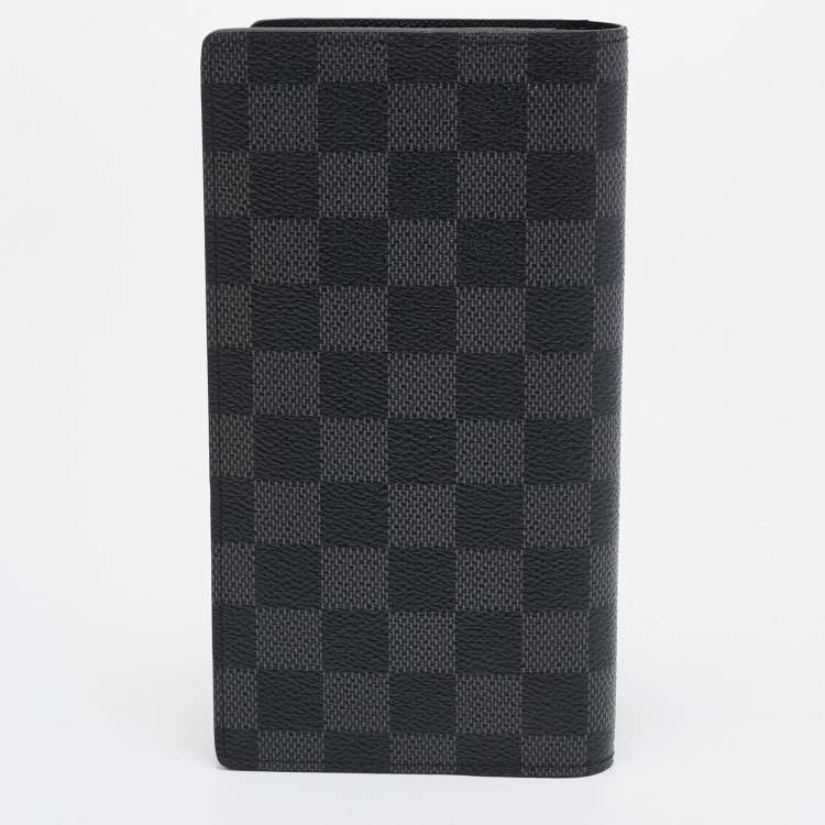Pre Owned Louis Vuitton Brazza Damier Graphite Canvas Wallet