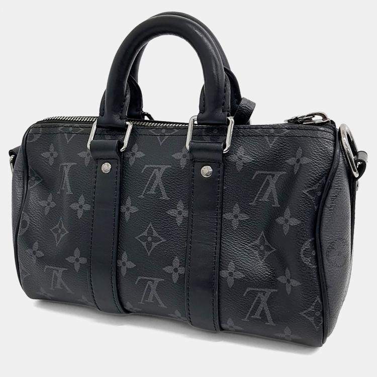 Pre Owned Louis Vuitton Black PVC City Keepall