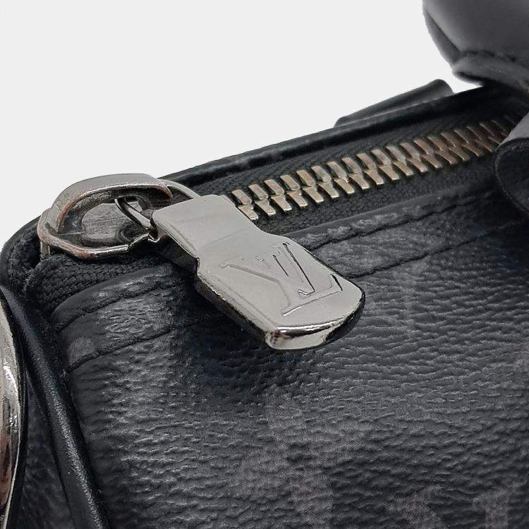 Pre Owned Louis Vuitton Black PVC City Keepall