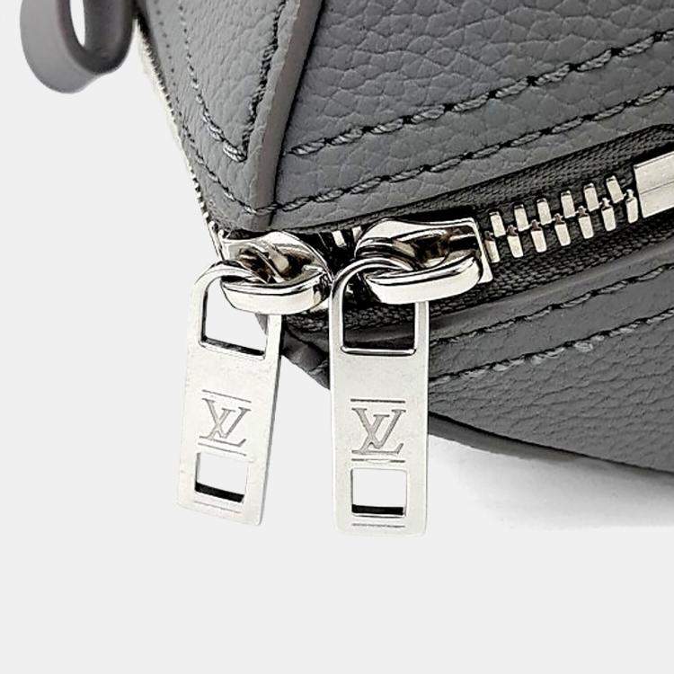 Pre Owned Louis Vuitton Grey Leather City Keepall