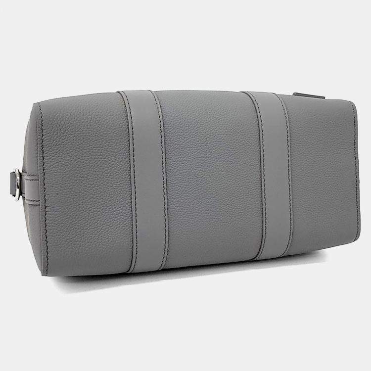 Pre Owned Louis Vuitton Grey Leather City Keepall