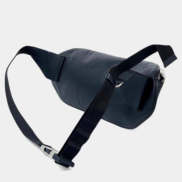 Pre Owned Louis Vuitton Black Leather Epi Bum Bag