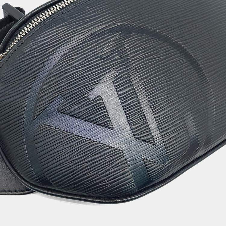 Pre Owned Louis Vuitton Black Leather Epi Bum Bag