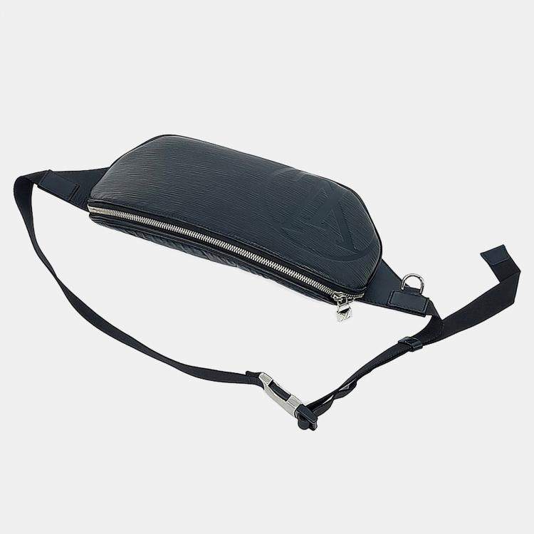 Pre Owned Louis Vuitton Black Leather Epi Bum Bag