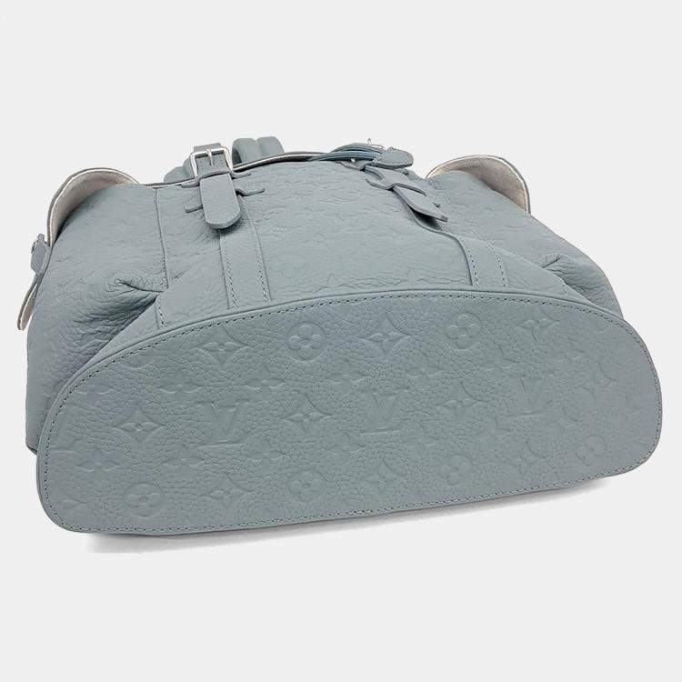 Pre Owned Louis Vuitton Grey Leather Taurillon Christopher Mm