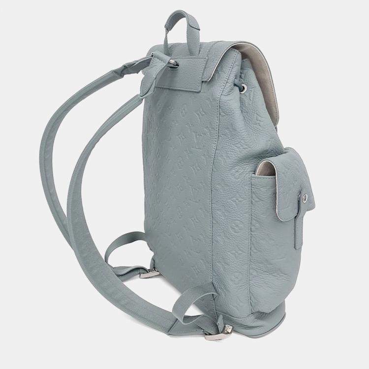 Pre Owned Louis Vuitton Grey Leather Taurillon Christopher Mm