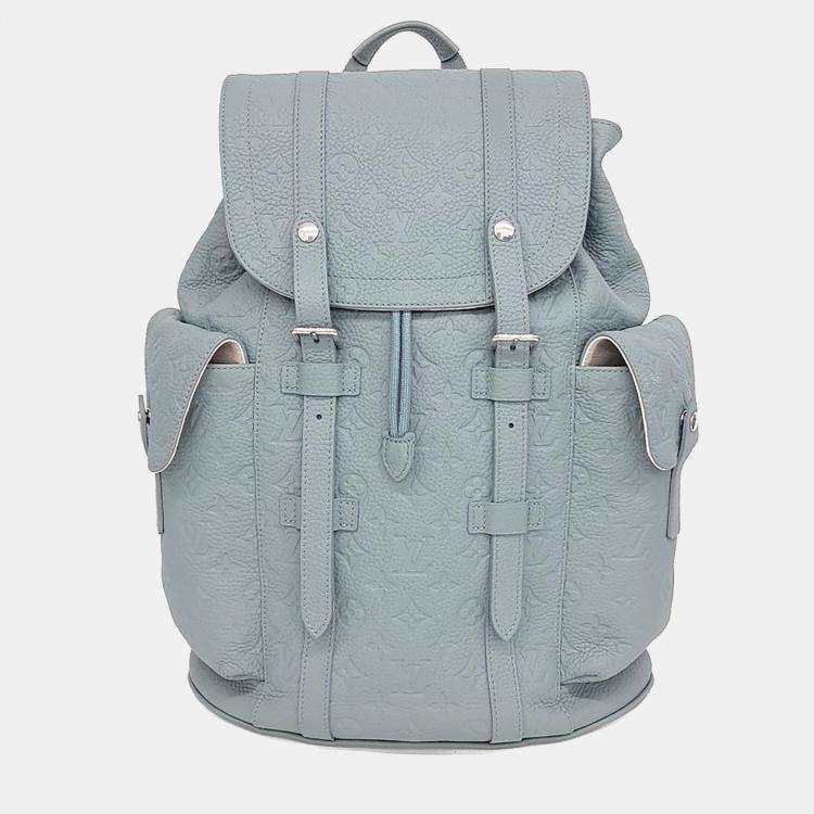 Pre Owned Louis Vuitton Grey Leather Taurillon Christopher Mm