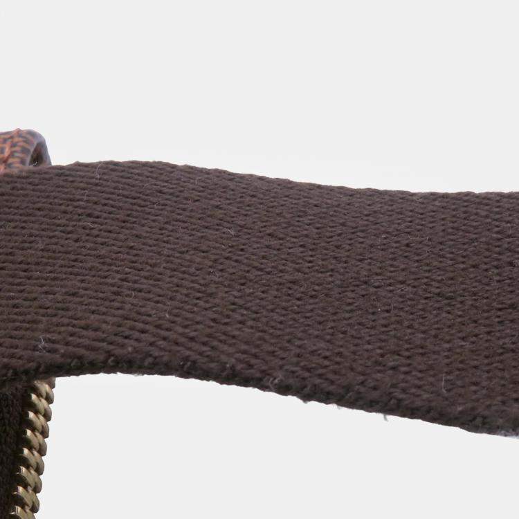 Pre Owned Louis Vuitton Pochette Essential V Brooklyn Brown Damier Ebene Canvas