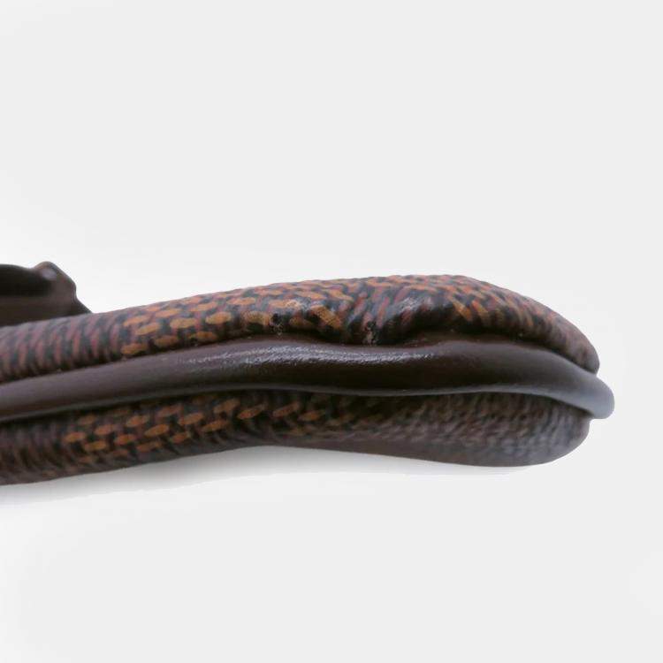 Pre Owned Louis Vuitton Pochette Essential V Brooklyn Brown Damier Ebene Canvas