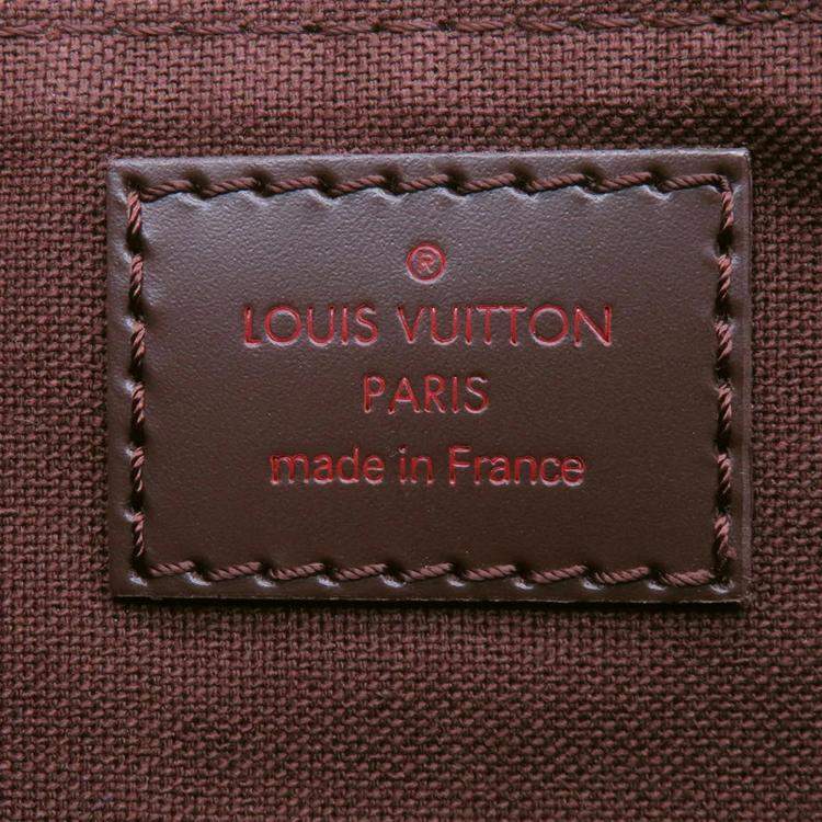 Pre Owned Louis Vuitton Pochette Essential V Brooklyn Brown Damier Ebene Canvas