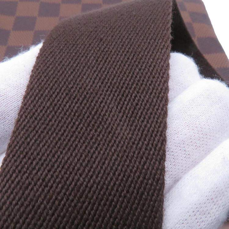 Pre Owned Louis Vuitton Pochette Essential V Brooklyn Brown Damier Ebene Canvas