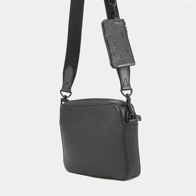 Pre Owned Louis Vuitton Duo Messenger Noir Monogram Shadow