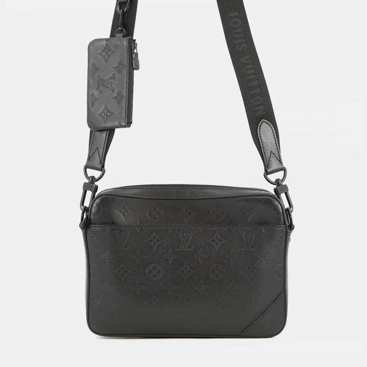 Pre Owned Louis Vuitton Duo Messenger Noir Monogram Shadow