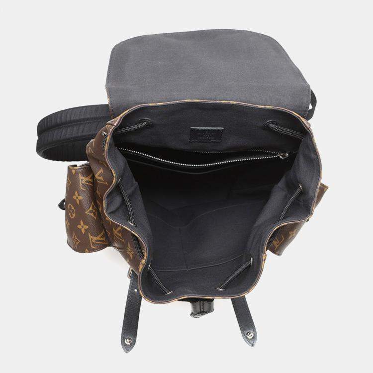 مملوكة مسبقًا Louis Vuitton Christopher Noir Monogram Macassar Canvas Size Mm