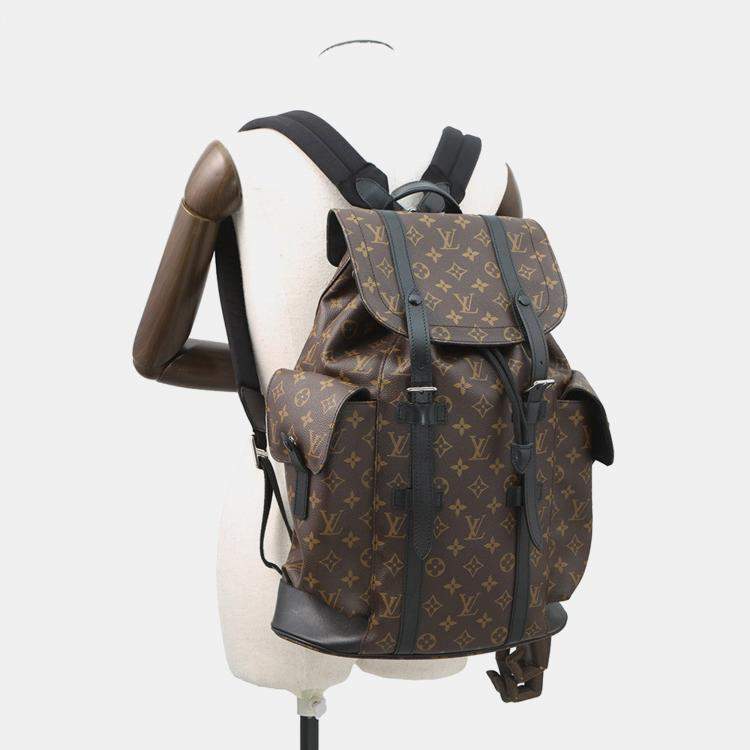 مملوكة مسبقًا Louis Vuitton Christopher Noir Monogram Macassar Canvas Size Mm
