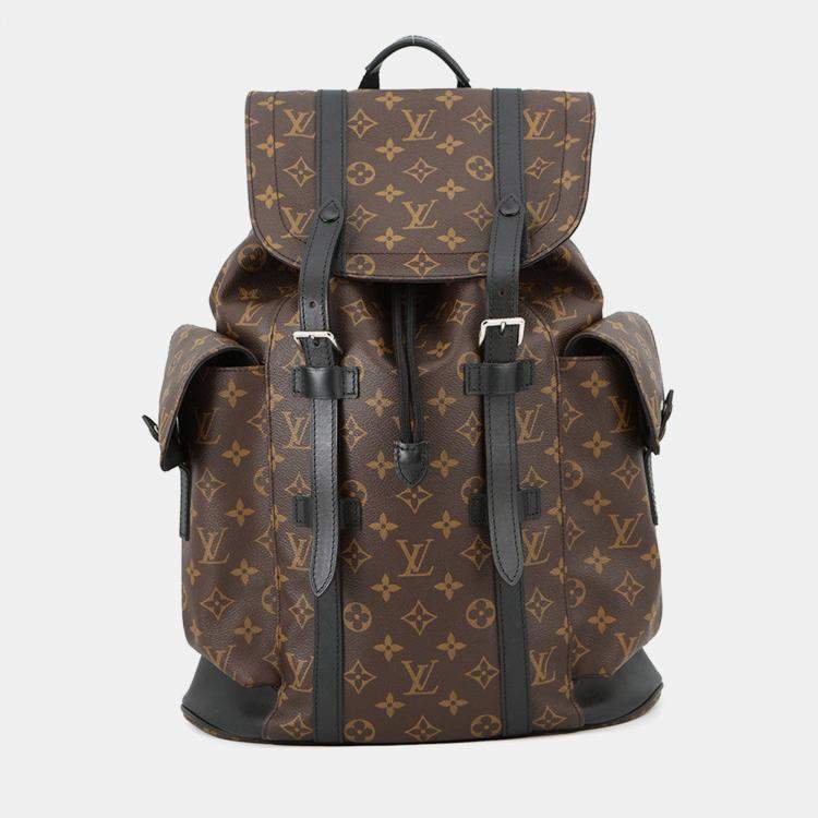 مملوكة مسبقًا Louis Vuitton Christopher Noir Monogram Macassar Canvas Size Mm