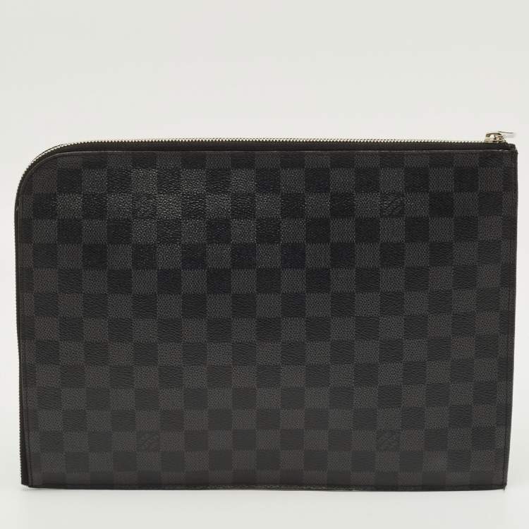 مملوكة مسبقًا Louis Vuitton Damier Graphite Canvas Pochette Jour GM Clutch