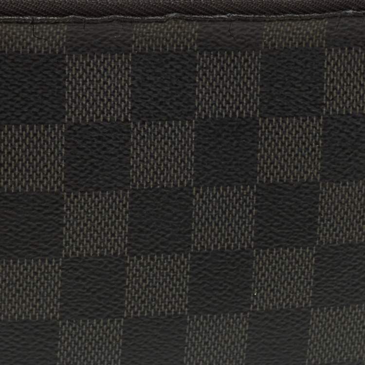 Pre Owned Louis Vuitton Zip Damier Graphite Canvas Pouch