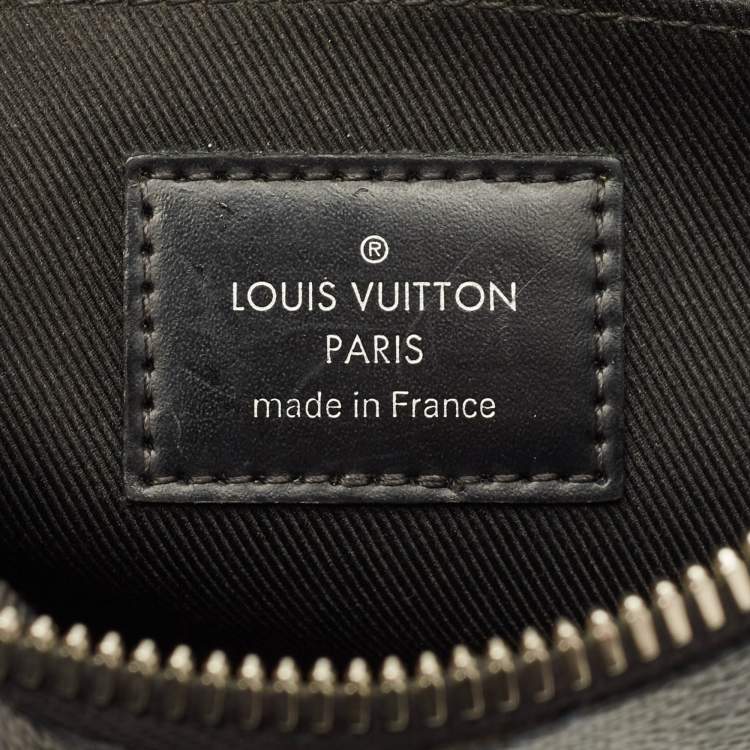 Pre Owned Louis Vuitton Zip Damier Graphite Canvas Pouch