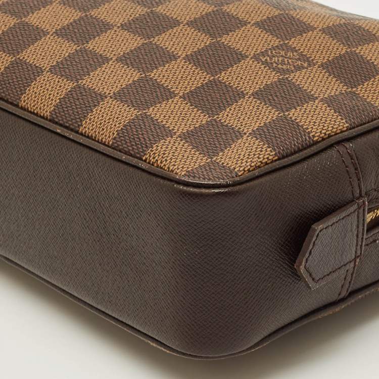 Pre Owned Louis Vuitton Trousse Toiletry 25 Damier Ebene Canvas Pouch