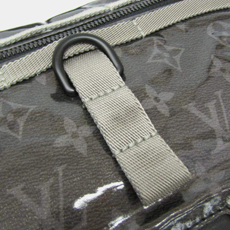 Pre Owned Louis Vuitton Monogram Eclipse Glaze Messenger PM Shoulder Bag Black