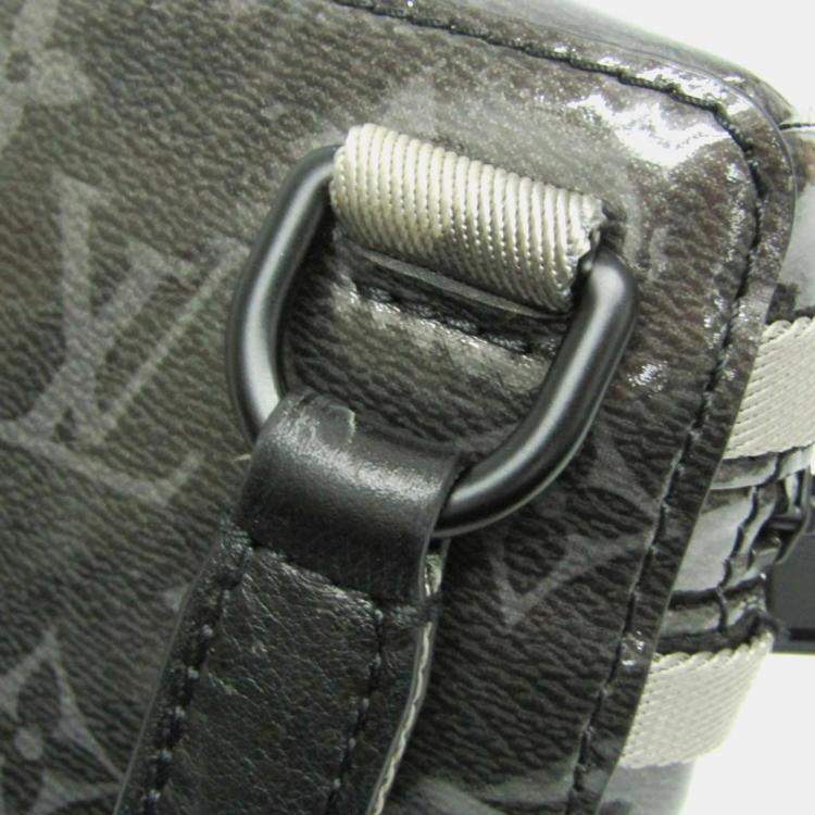 Pre Owned Louis Vuitton Monogram Eclipse Glaze Messenger PM Shoulder Bag Black