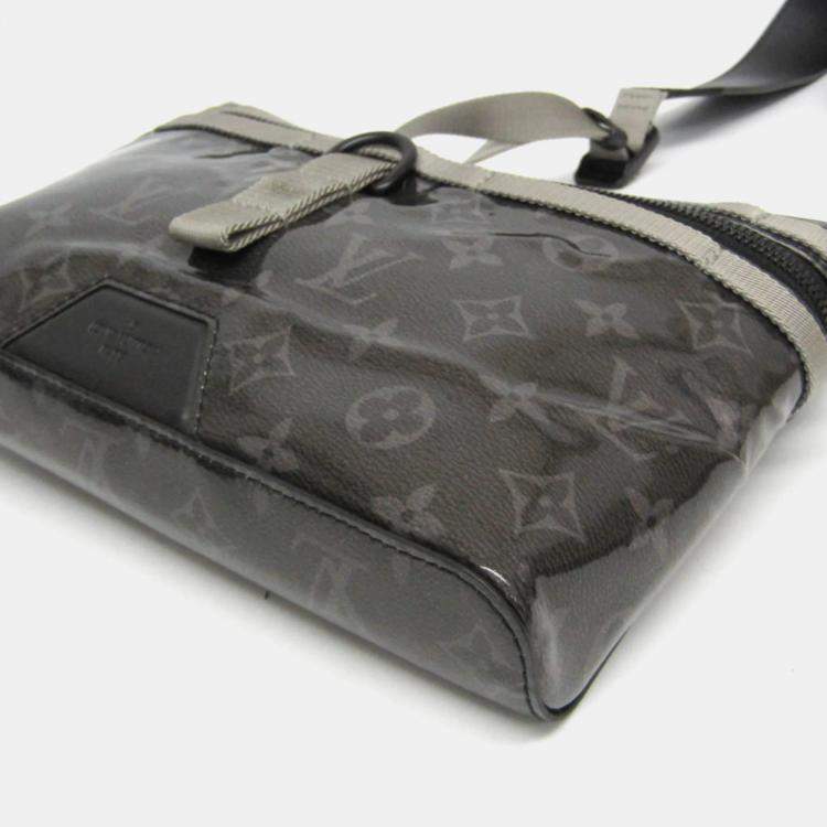 Pre Owned Louis Vuitton Monogram Eclipse Glaze Messenger PM Shoulder Bag Black