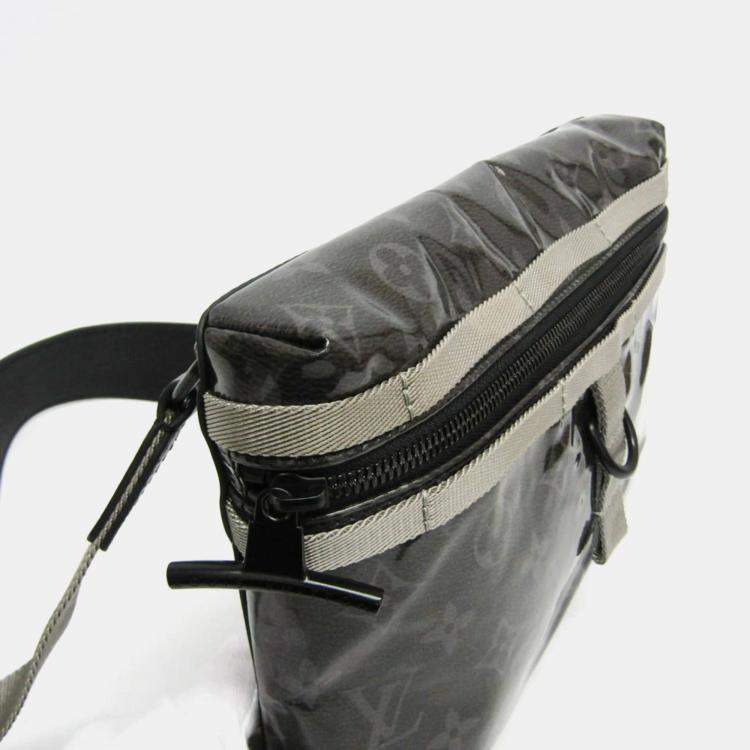 Pre Owned Louis Vuitton Monogram Eclipse Glaze Messenger PM Shoulder Bag Black