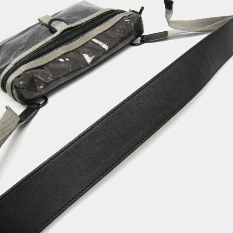 Pre Owned Louis Vuitton Monogram Eclipse Glaze Messenger PM Shoulder Bag Black