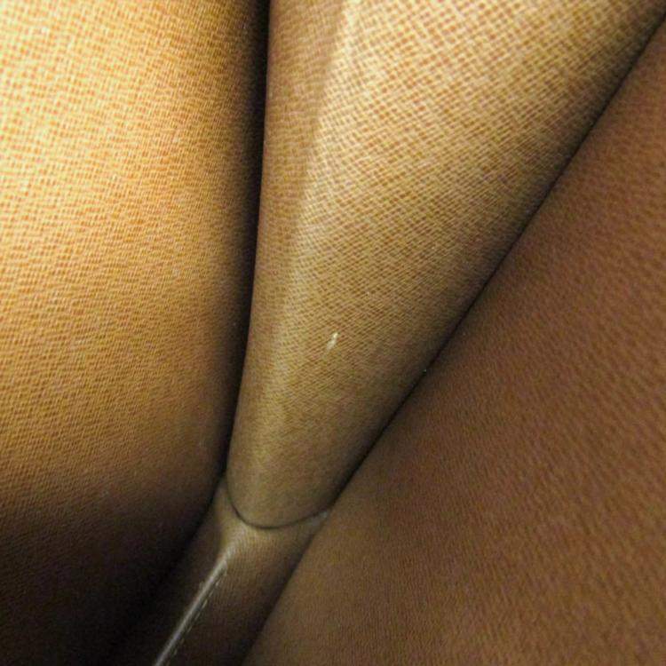 Pre Owned Louis Vuitton Monogram SELVIET Fermoir Briefcase Document Case Brown