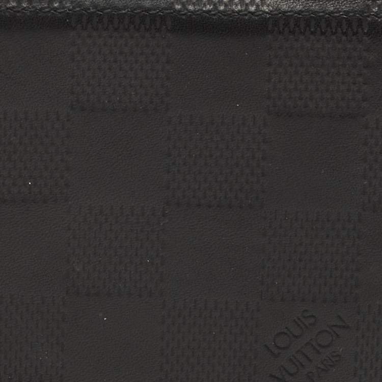 Pre Owned Louis Vuitton Slender Black Damier Infini Leather Bifold Wallet