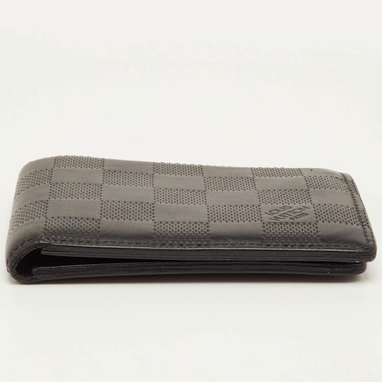 Pre Owned Louis Vuitton Slender Black Damier Infini Leather Bifold Wallet