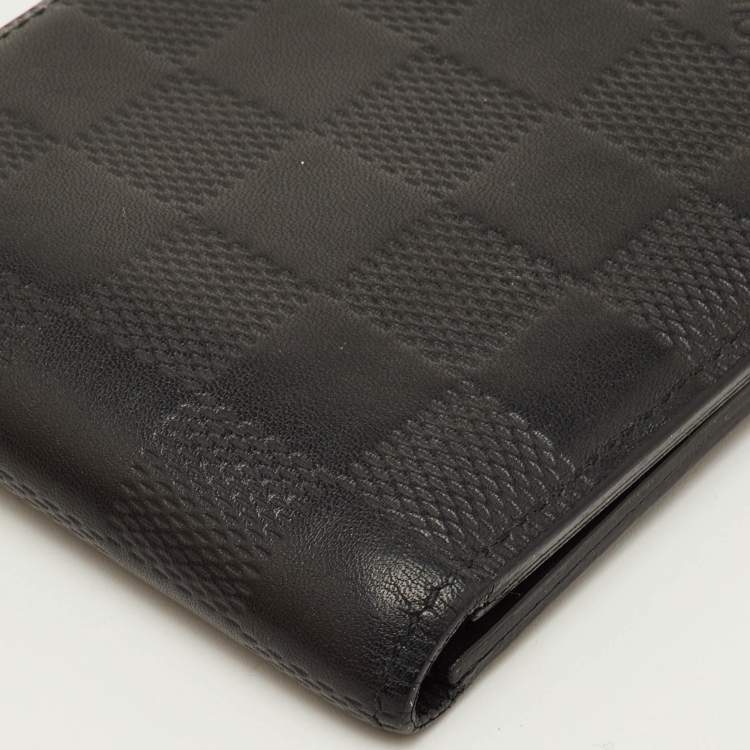 Pre Owned Louis Vuitton Slender Black Damier Infini Leather Bifold Wallet