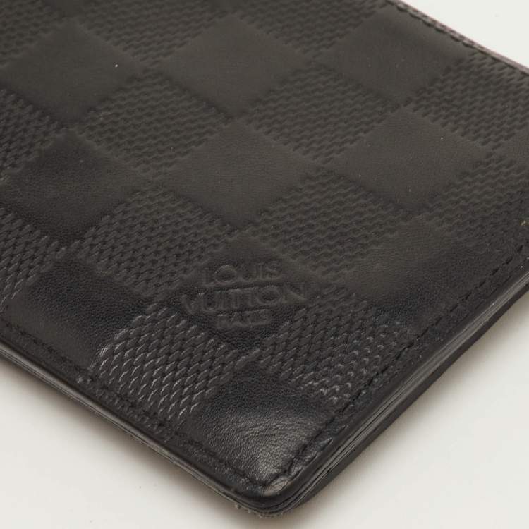 Pre Owned Louis Vuitton Slender Black Damier Infini Leather Bifold Wallet